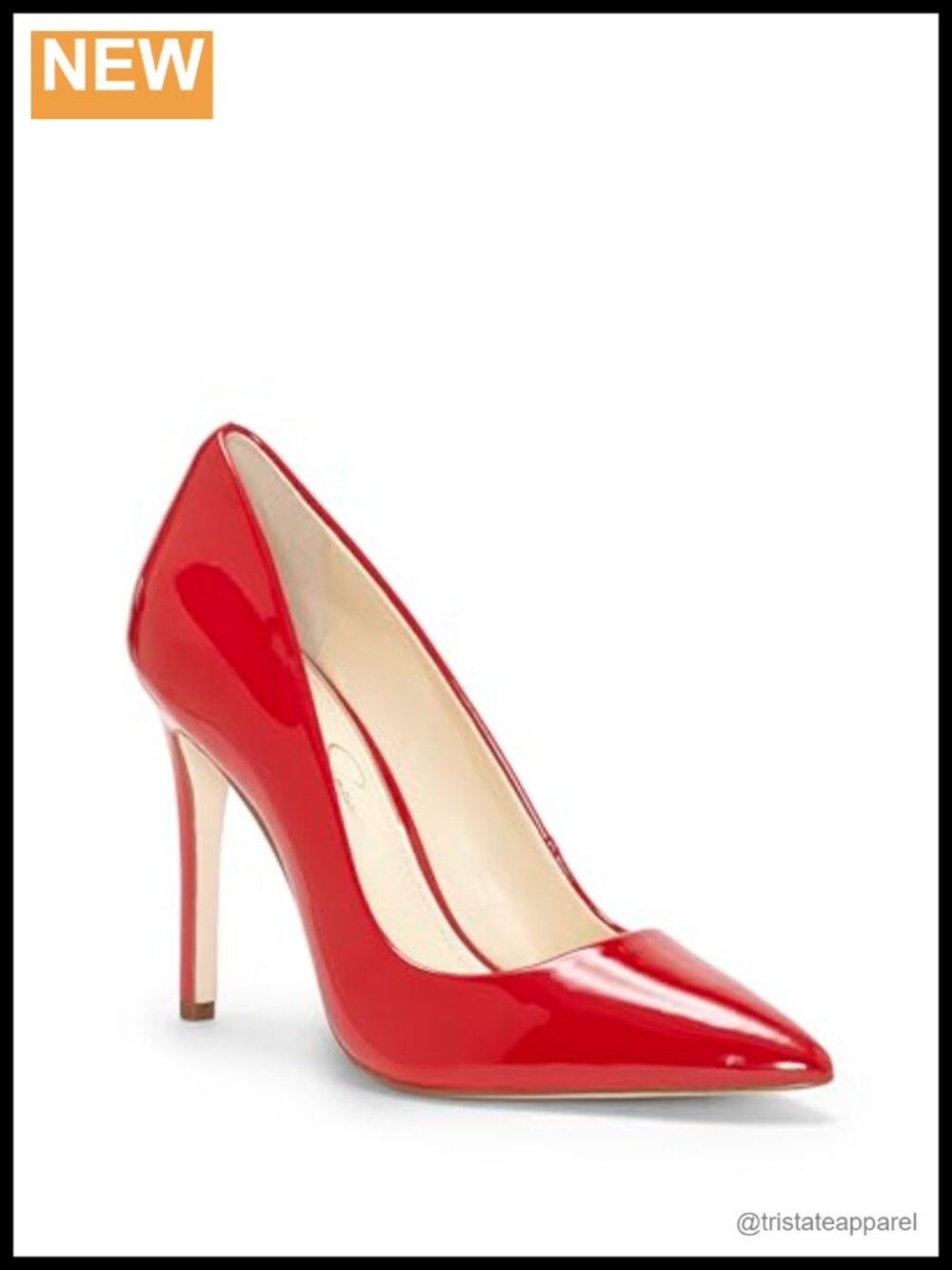Faux Patent Pointed Toe Stiletto Heel Ankle Strap Party Pumps Formal